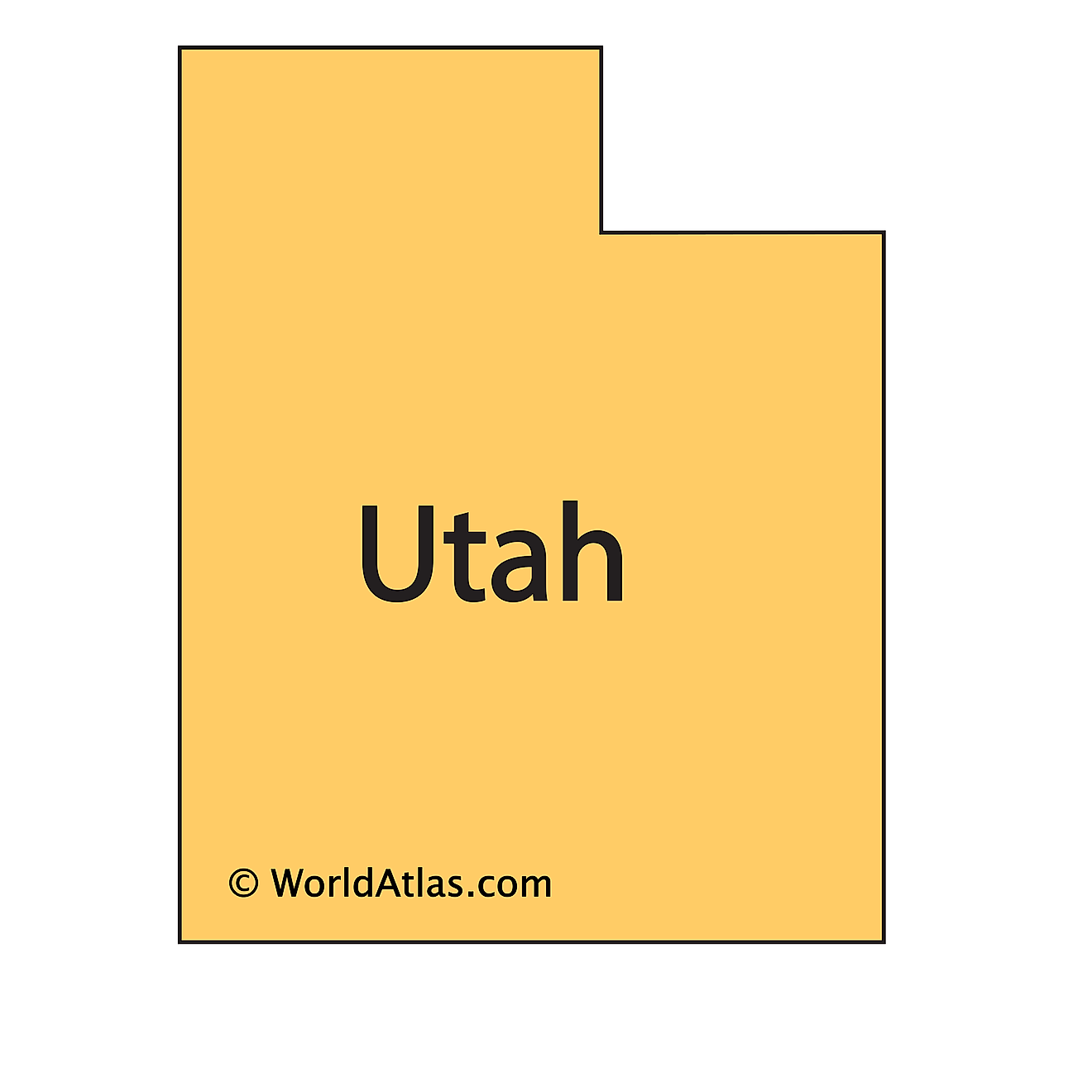 Outline Map of Utah