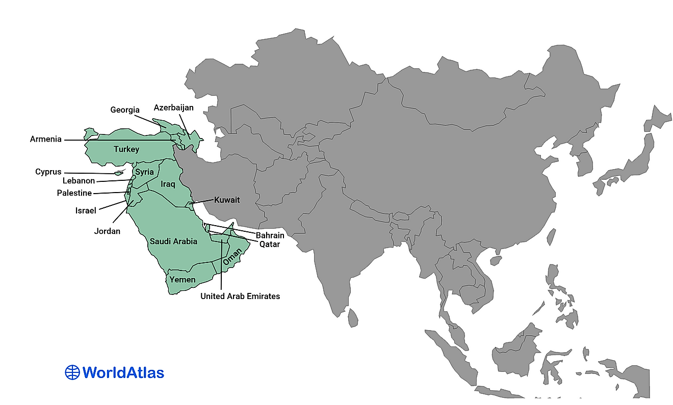 Map of Western Asia