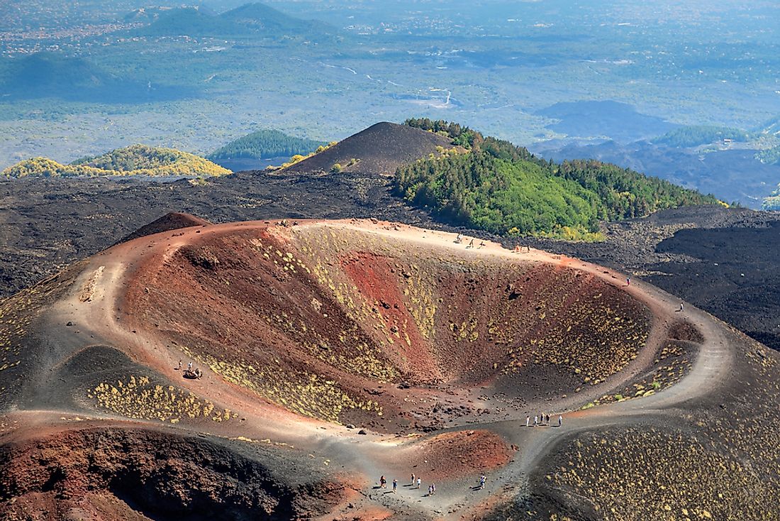 Mount Etna on the Italian island of Sicily. 