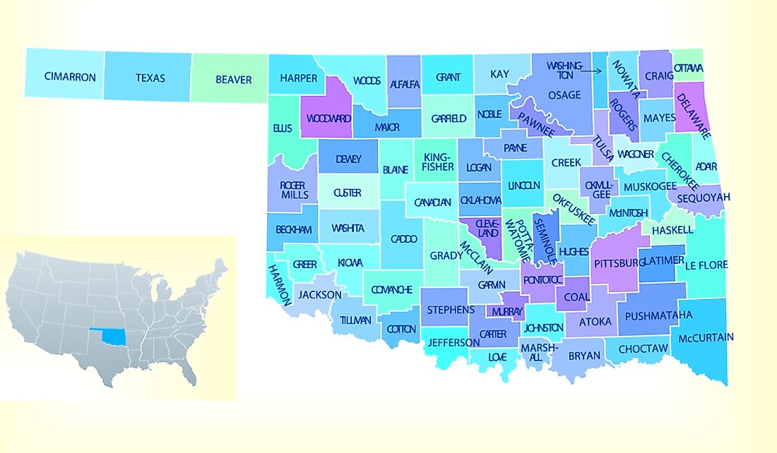 Oklahoma's panhandle includes three counties.