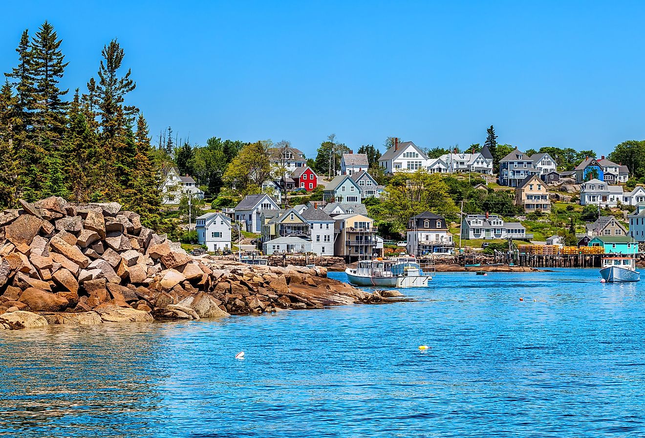 Picturesque New England fishing village of Stonington.