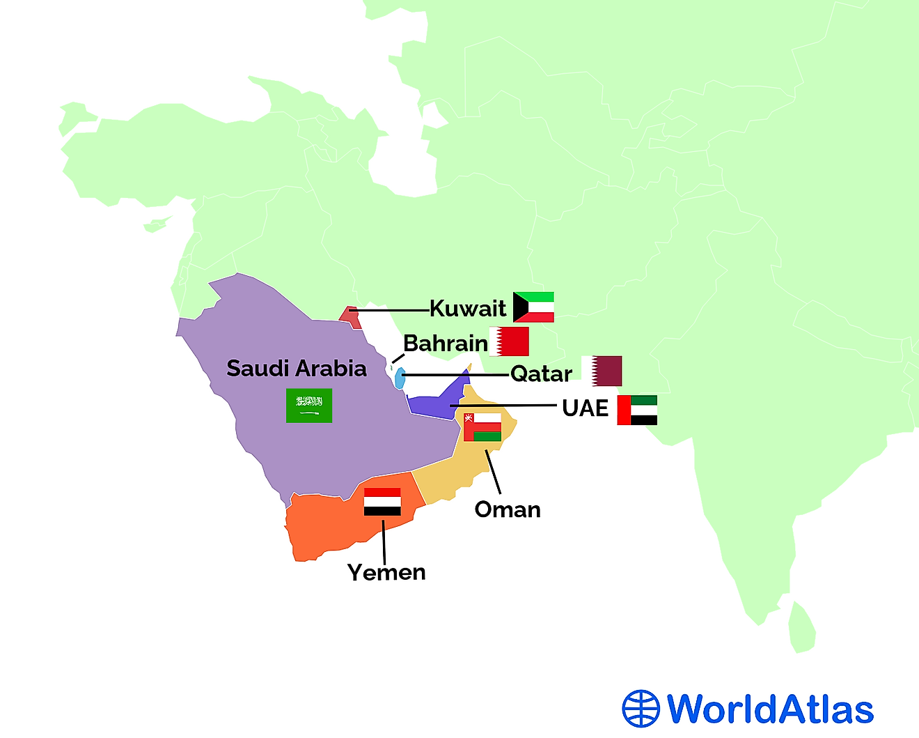 Countries of the Arabian Peninsula.