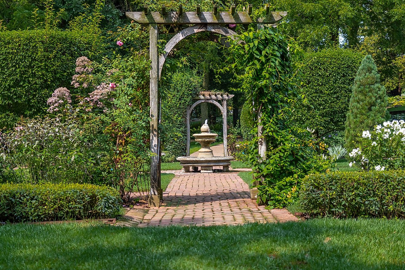A view from the English Garden at Dubuque Arboretum and Botanical Gardens, Iowa, United States