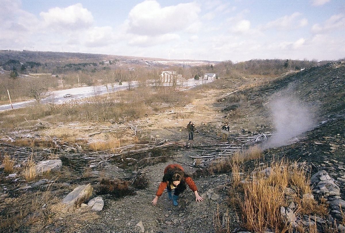 smoke coming out of the ground in Centralia, PA