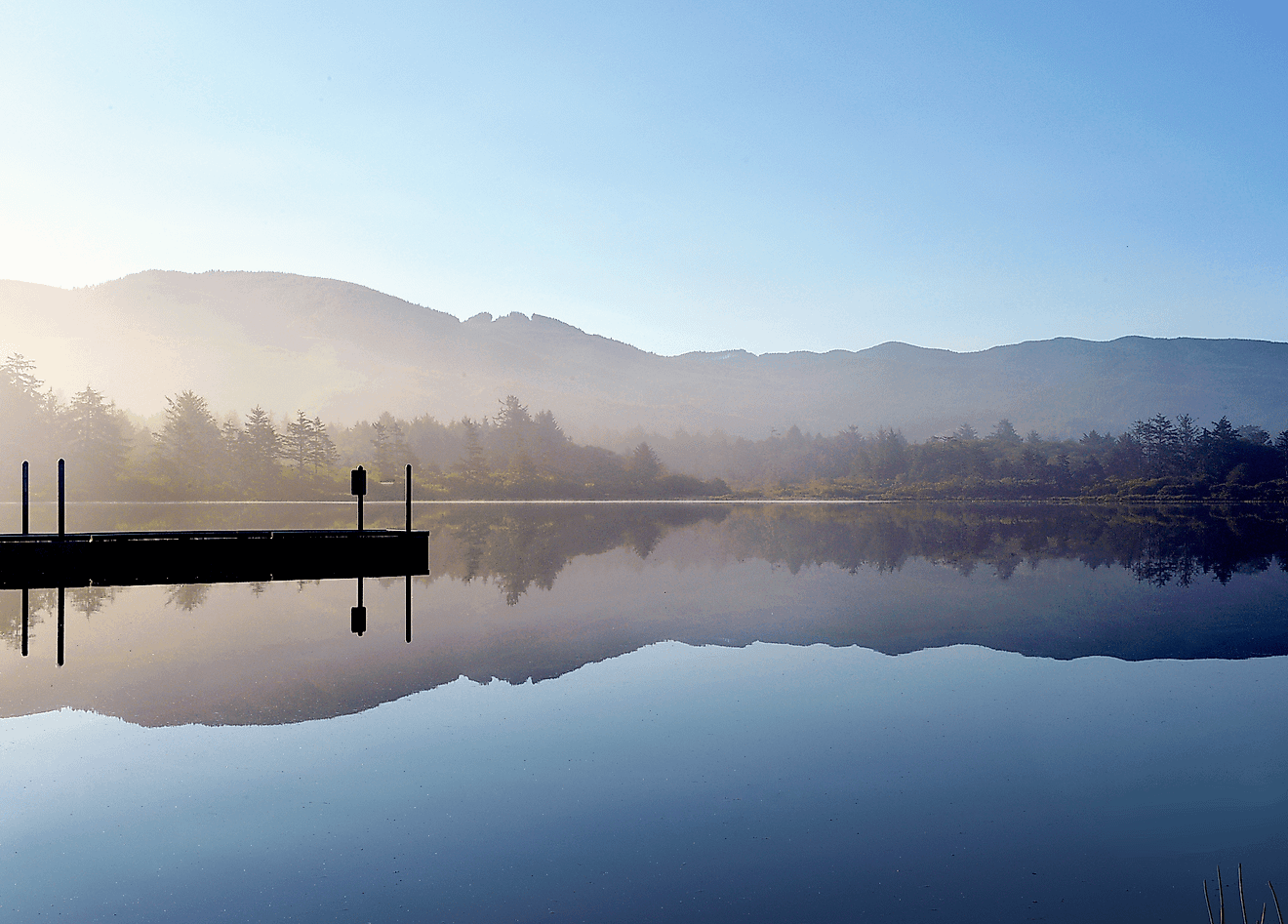 Sunrise on Lake Lytle, Rockaway Beach, Oregon.