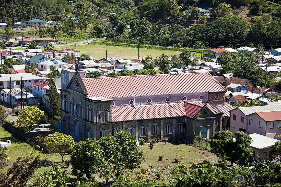 A church in Sourfriere, Saint Lucia. 