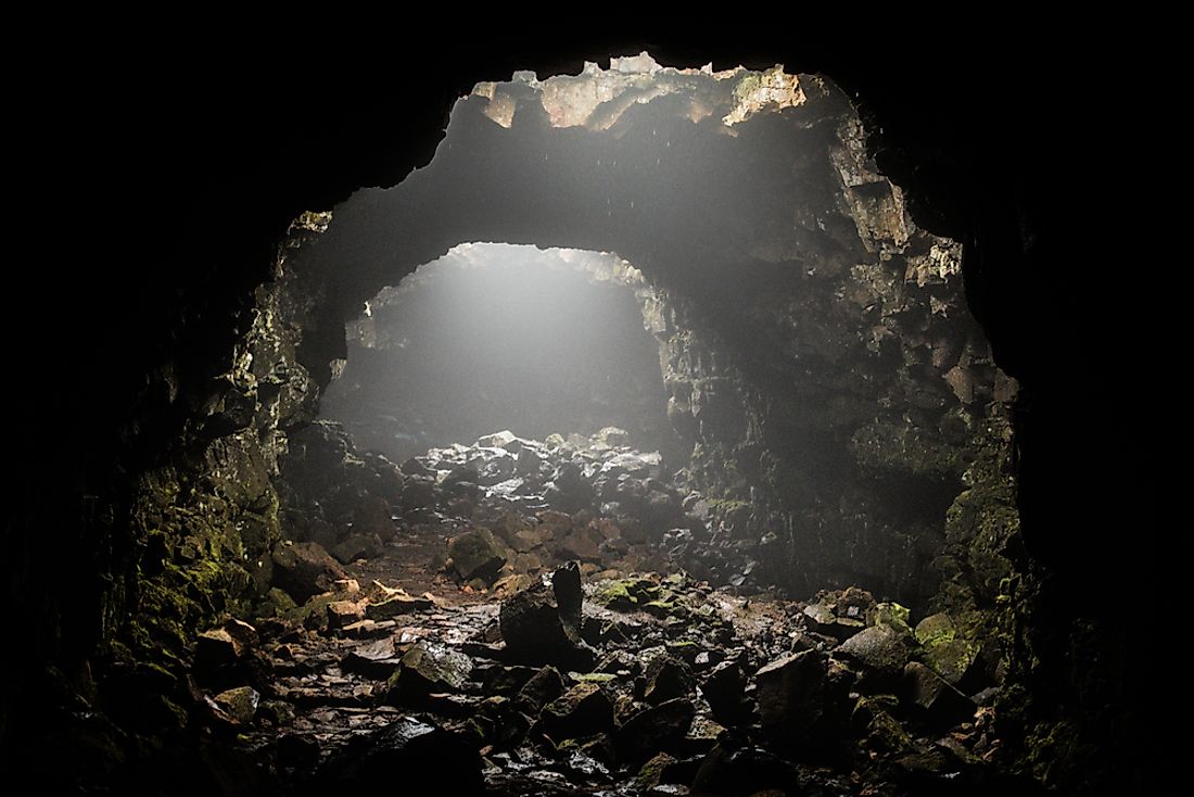 A cave in South Iceland. 