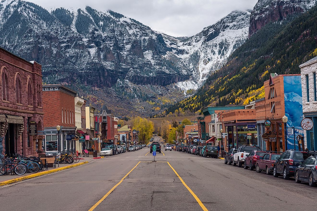Main Street in Telluride, Colorado. Editorial credit: Nick Fox via Shutterstock.com