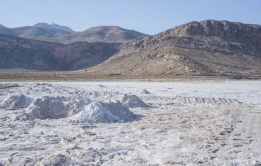 The Great Salt Desert is composed of salt marshes and sand dunes.