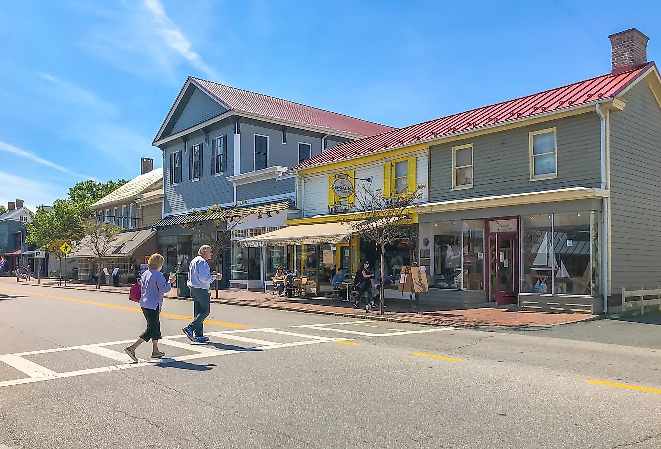 Downtown St. Michaels, Maryland. Image credit MeanderingMoments via Shutterstock