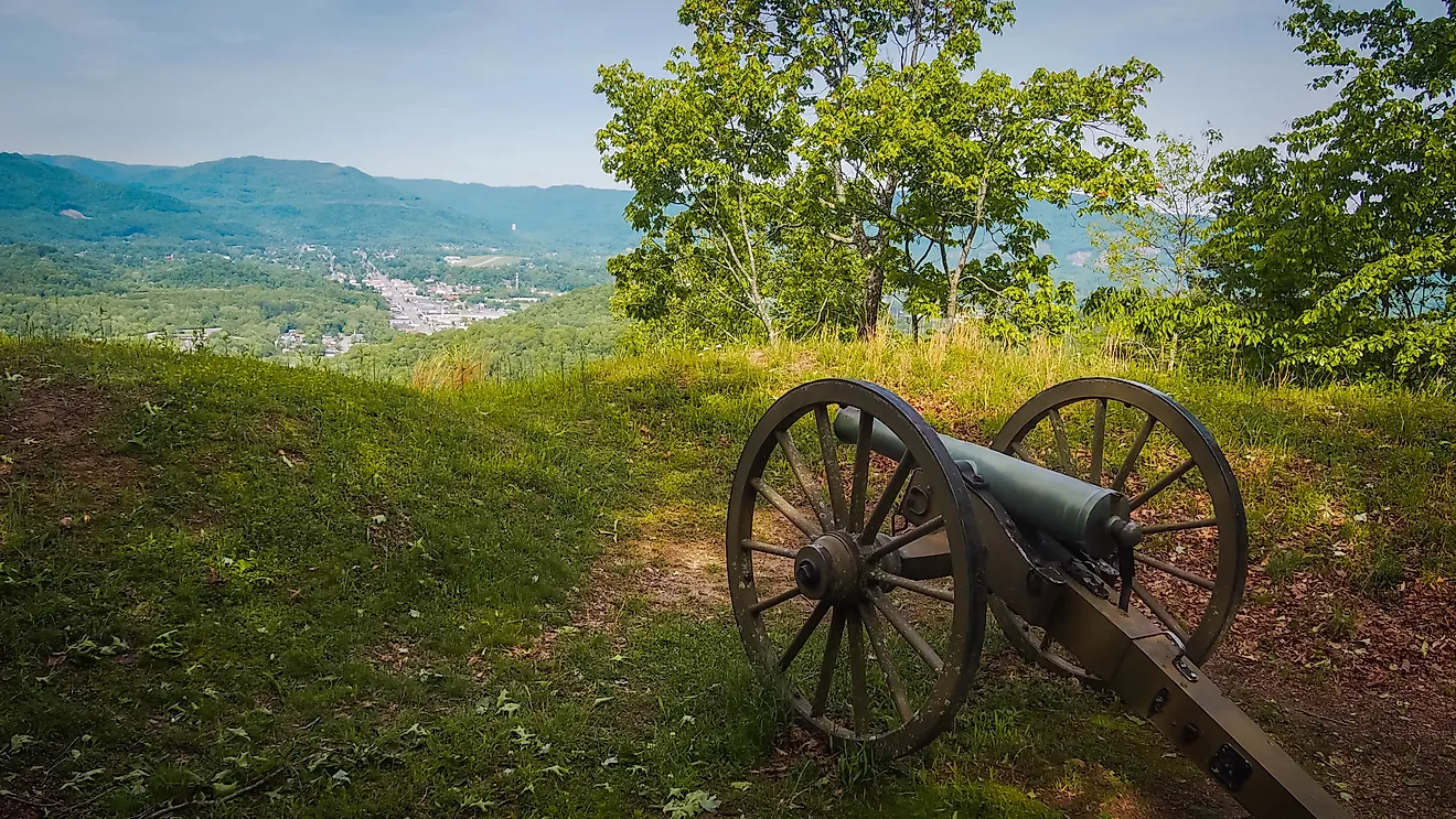 View of Middlesboro, TN from Fort McCook - Cumberland National Historic Park