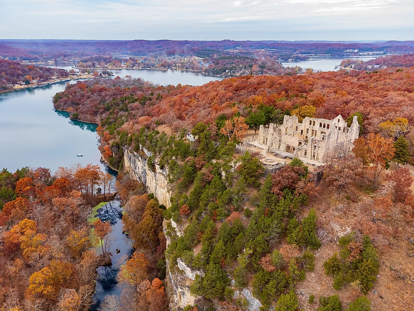 Castle Ruins at Ha Ha Tonka State Park, Missouri.