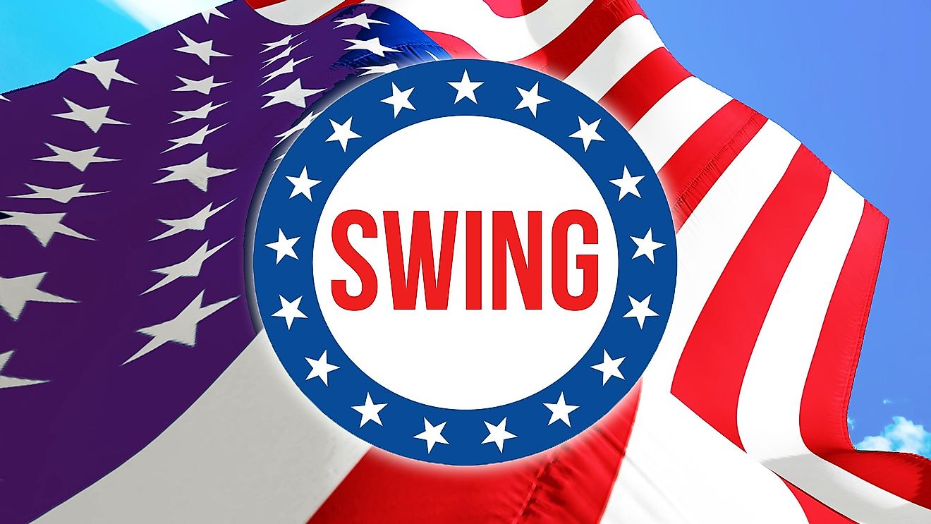 Purple states are also known as swing states.