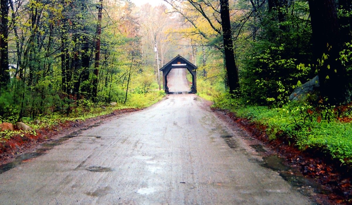 The Swamp Meadow Bridge in Foster, Rhode Island.
