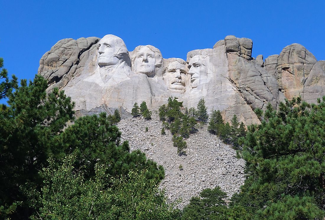 Mount Rushmore in the Mount Rushmore National Memorial in South Dakota.