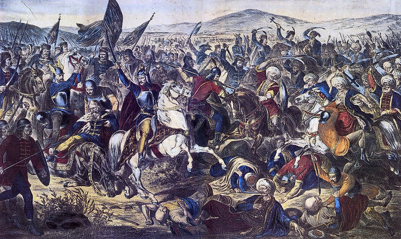 Painting of the Battle of Kosovo by Adam Stefanović. 
