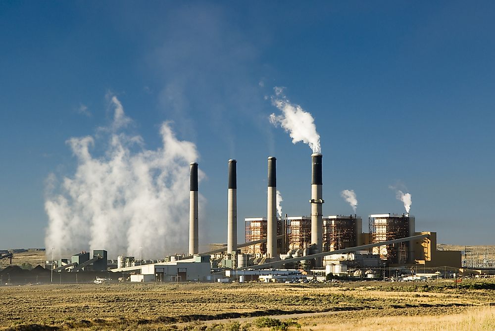 A coal fired electric power plant in Wyoming, USA.