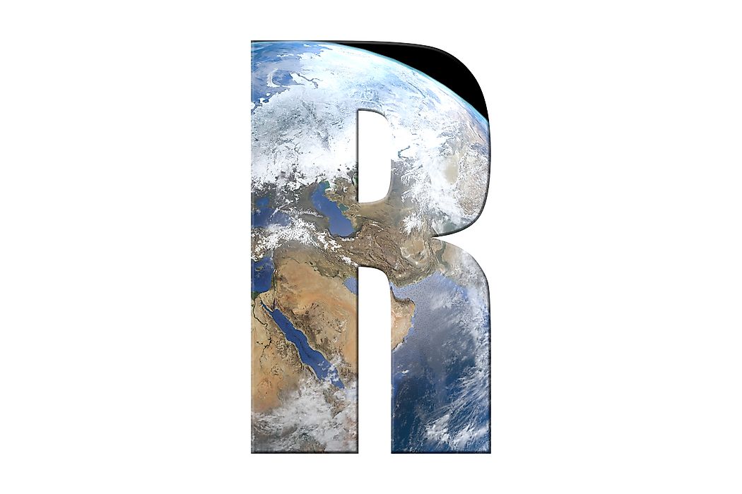 how many countries in the world start with letter r