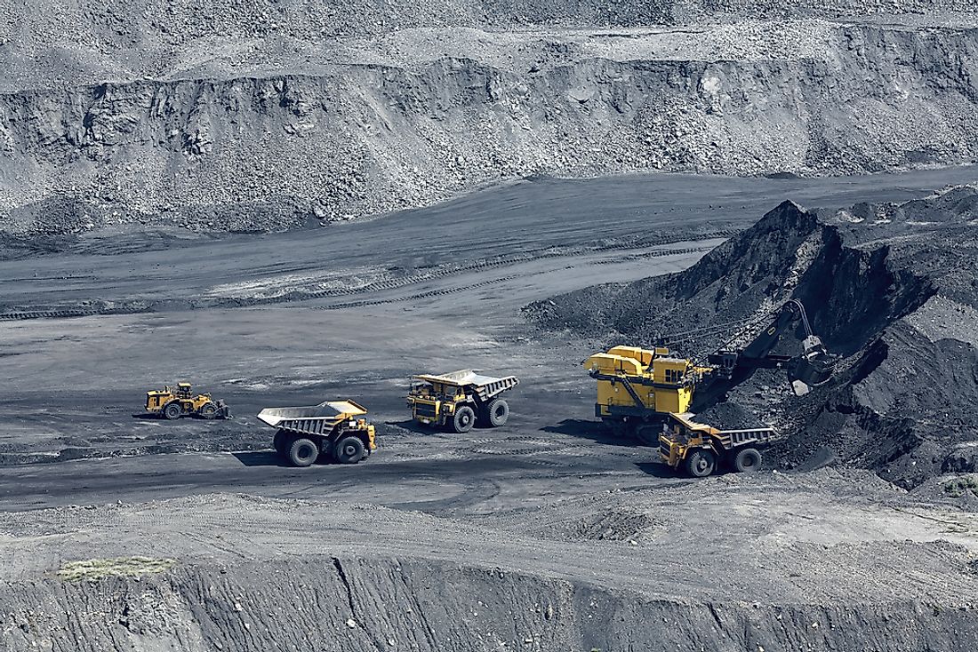 An open pit mine in Russia. 
