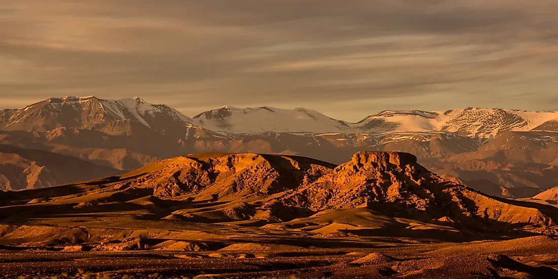 The Atlas Mountains in Algeria. 