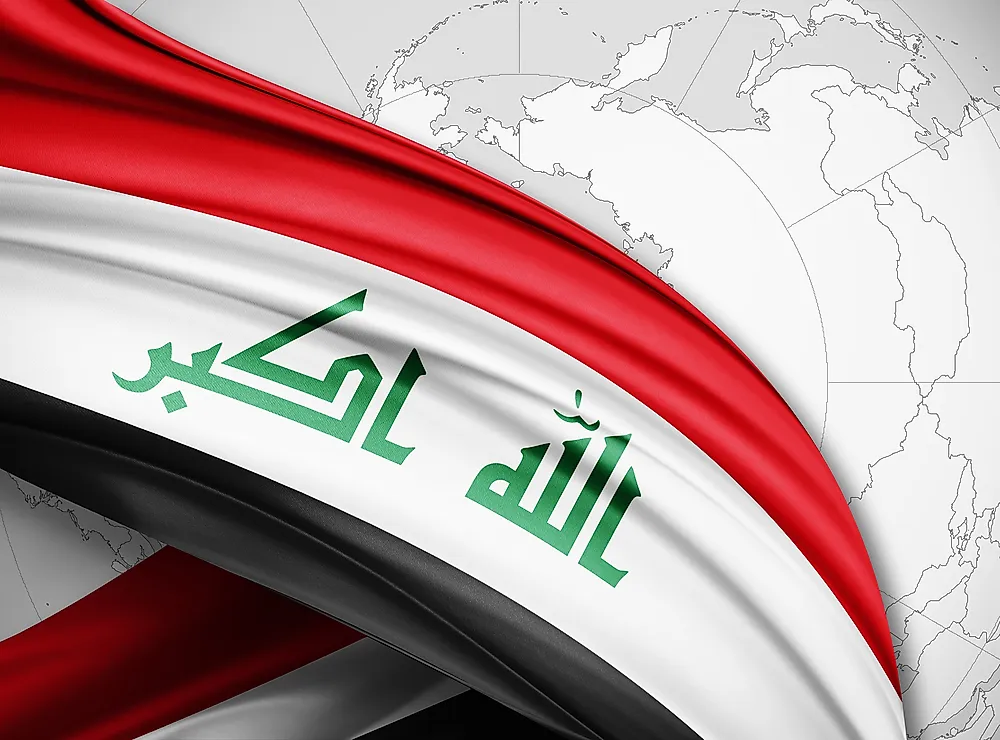 The flag of Iraq.