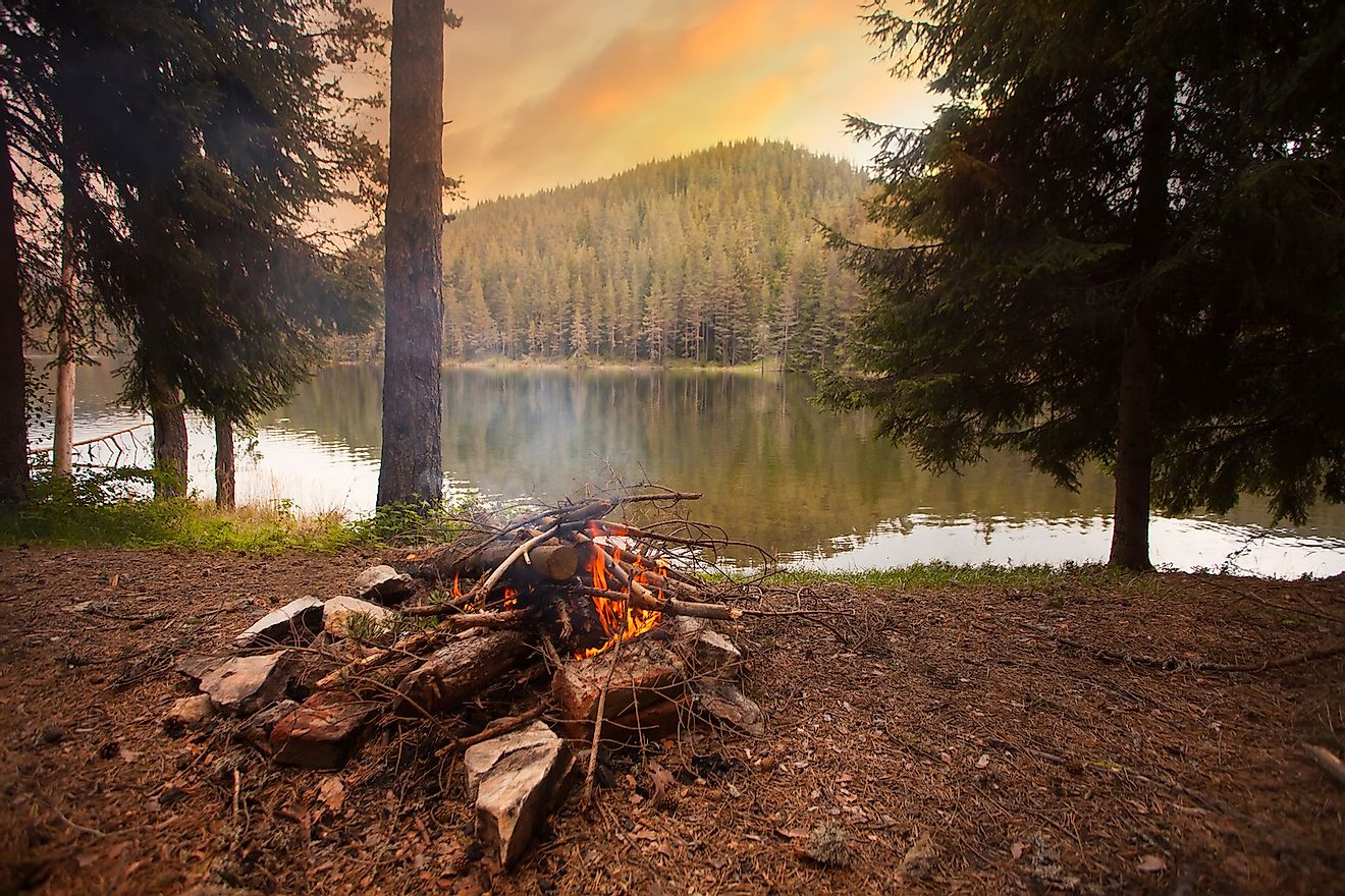 Campfires not douses out completely can lead to wildfires. Image credit: SSokolov/Shutterstock.com