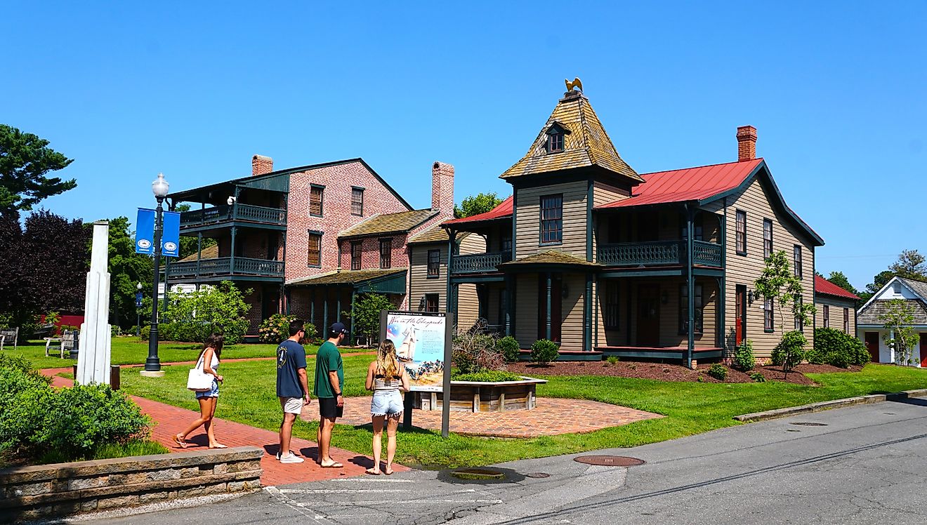 Historic buildings in St Michaels, Maryland.