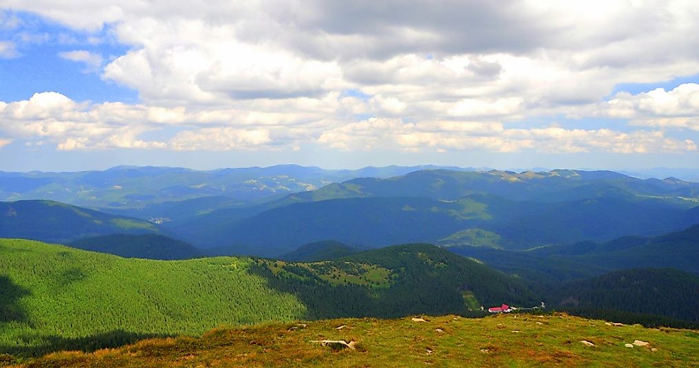 Carpathian Mountain landscapes in the Czech Republic.