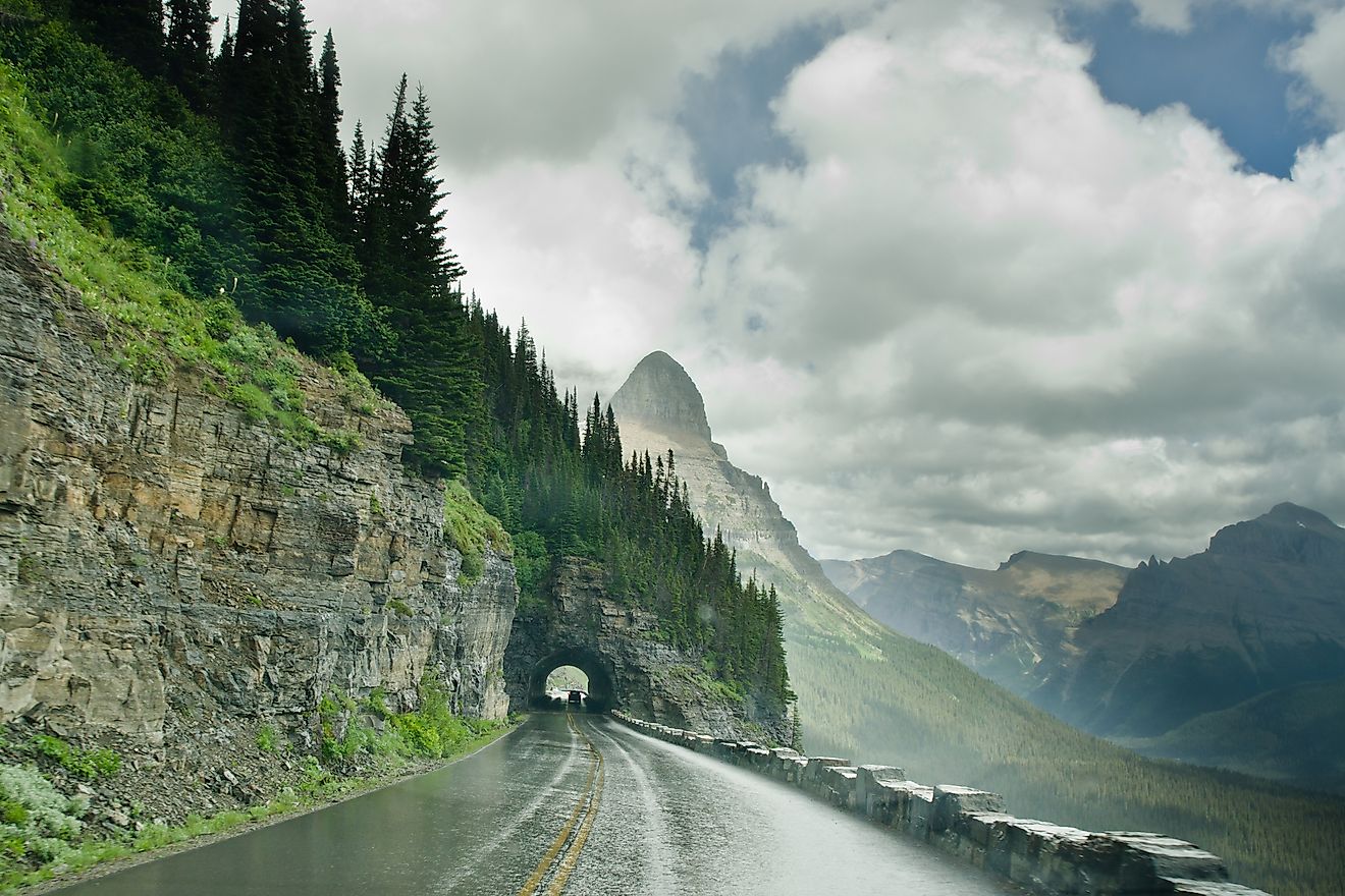 Glacier National Park's Going-to-the-Sun Road in Montana. Shutterstock.com