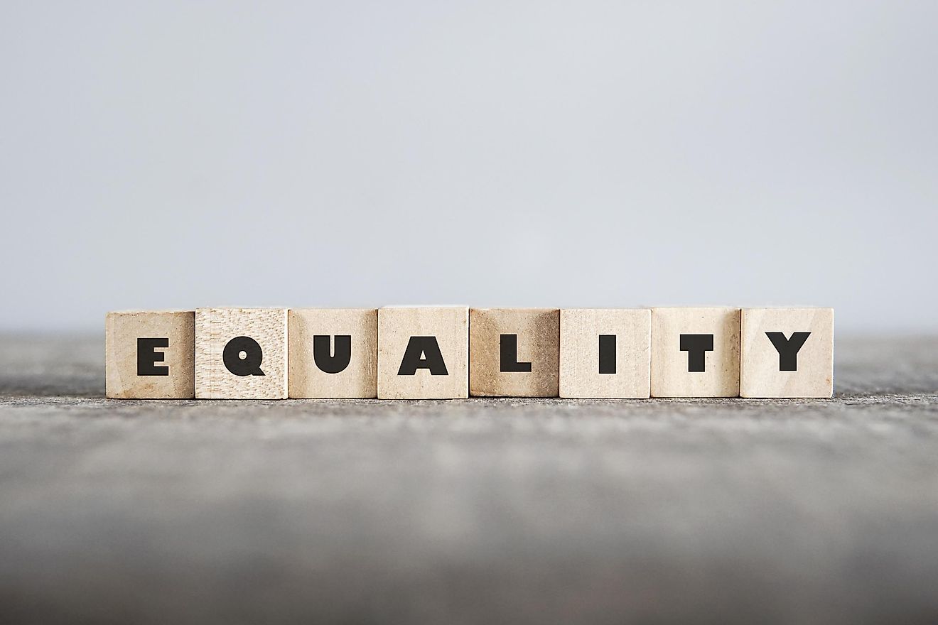 Equality means that everyone should have the same voting rights and an equal chance to participate and be successful.