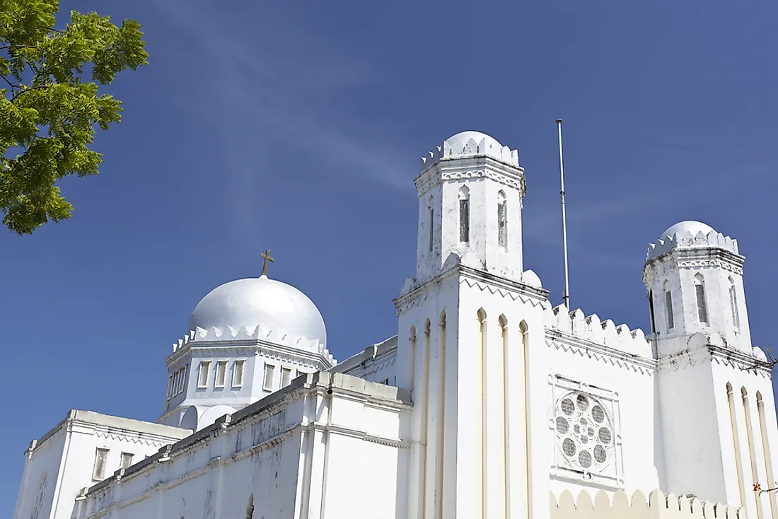 The Mombasa Memorial Cathedral in Mombasa, Kenya.