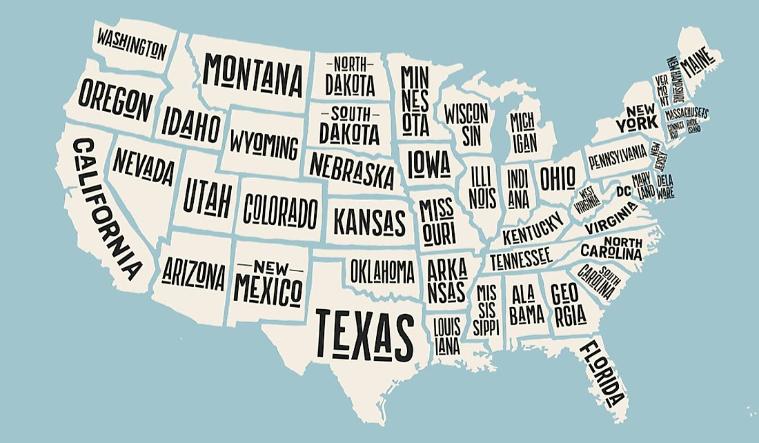 The contiguous United States consists of 48 states and the federal district.