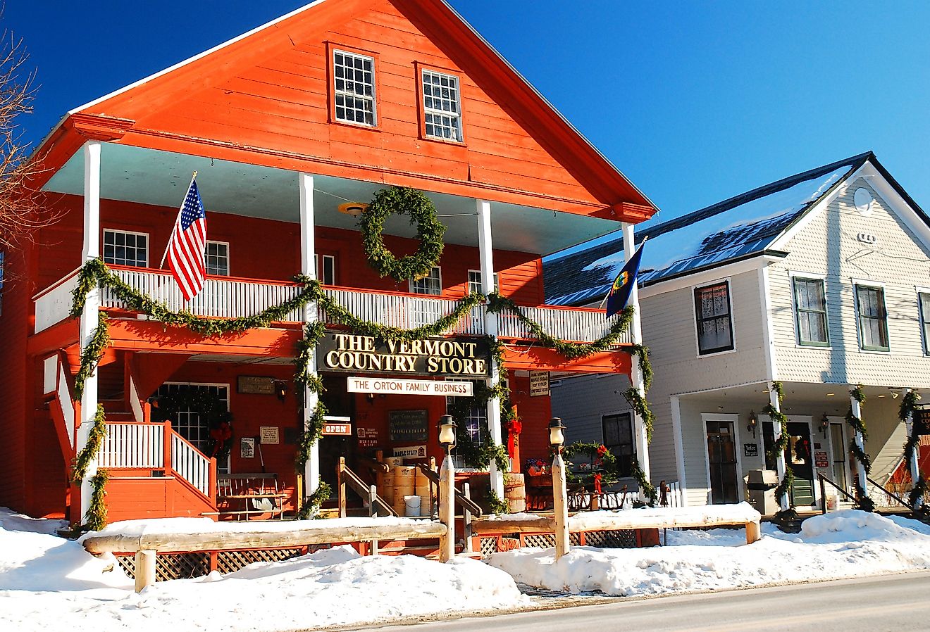 The Vermont Country Store at Christmas in Grafton, Vermont. Image credit James Kirkikis via Shutterstock.com