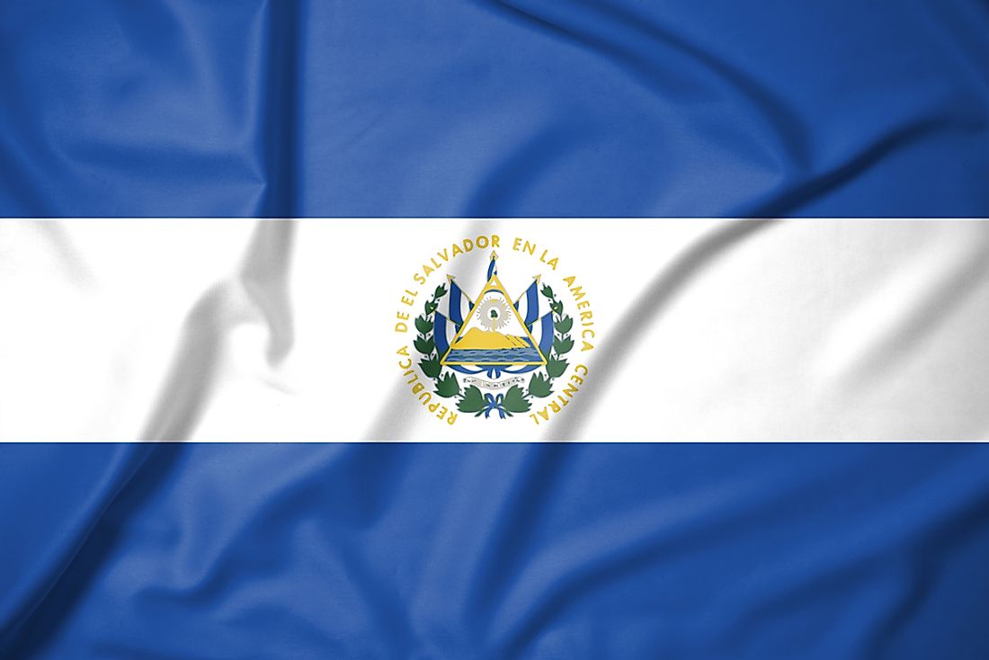 The flag of El Salvador. 