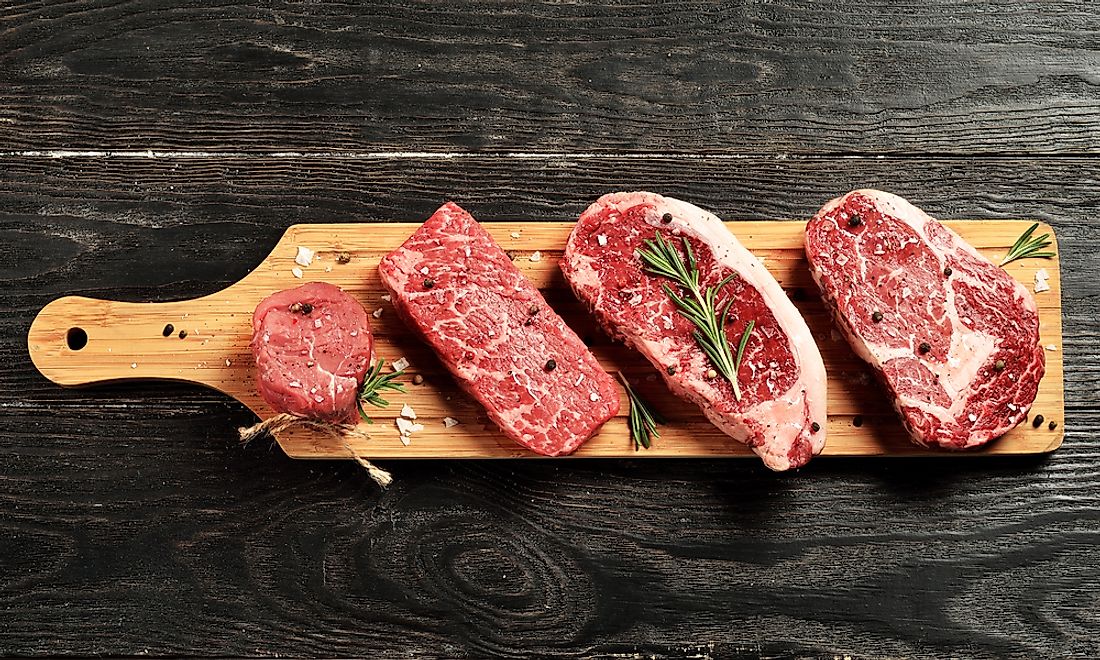 Beef is the third most consumed type of meat in the world.