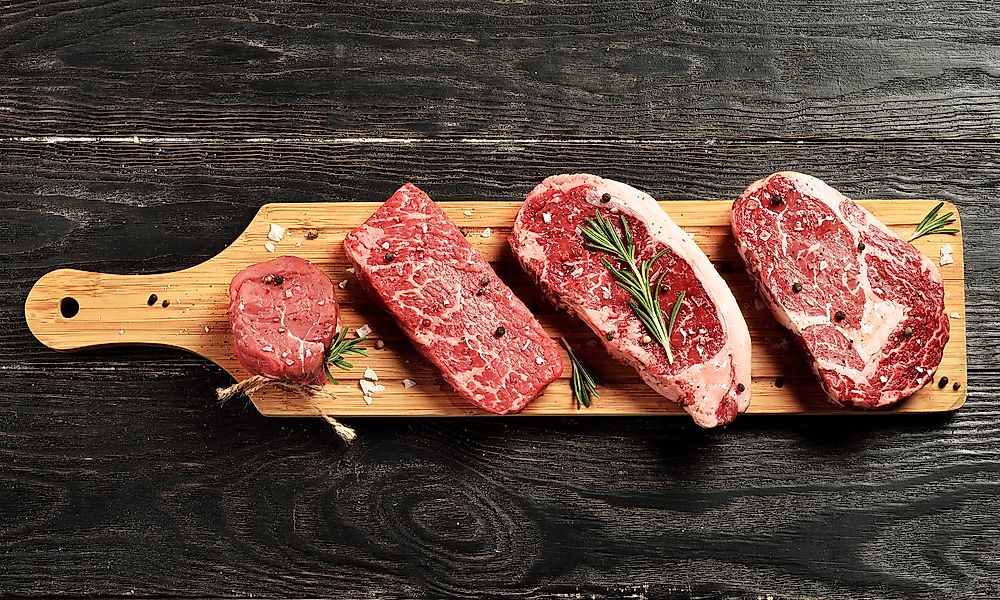 Beef is the third most consumed type of meat in the world.