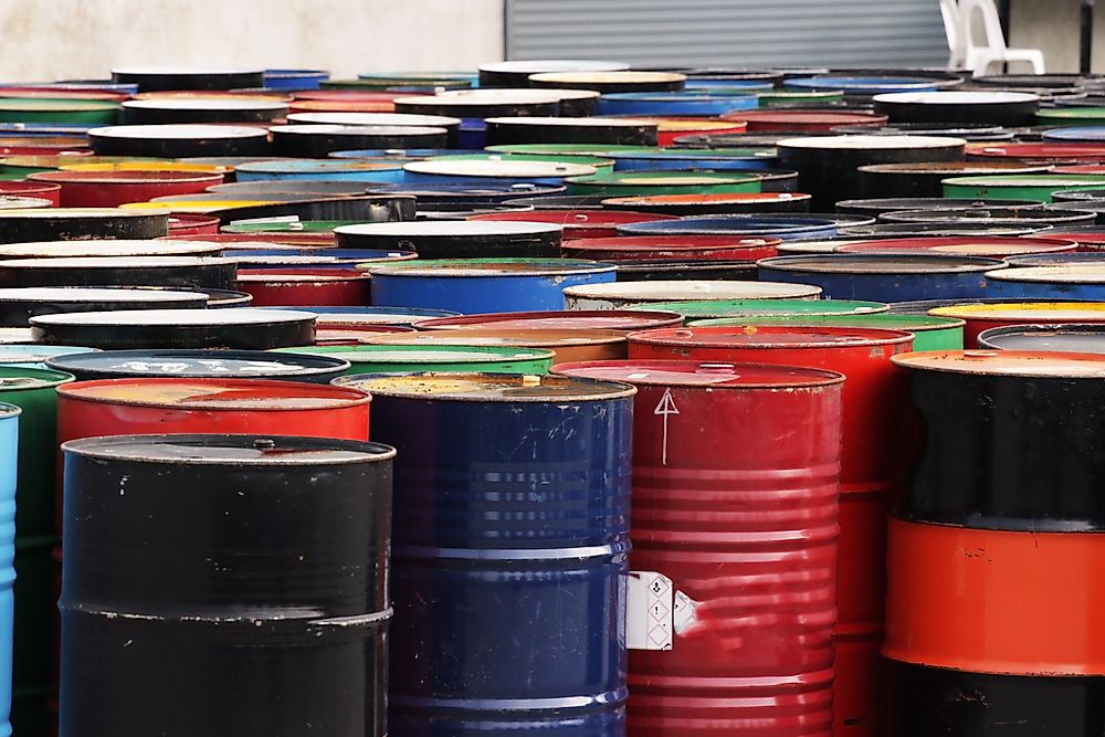 Oil drums filled with waste. The Bamako Convention made it so waste can no longer easily be shipped to African countries. 