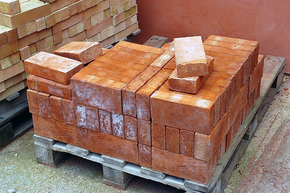 Bricks are primarily used in the construction industry. 