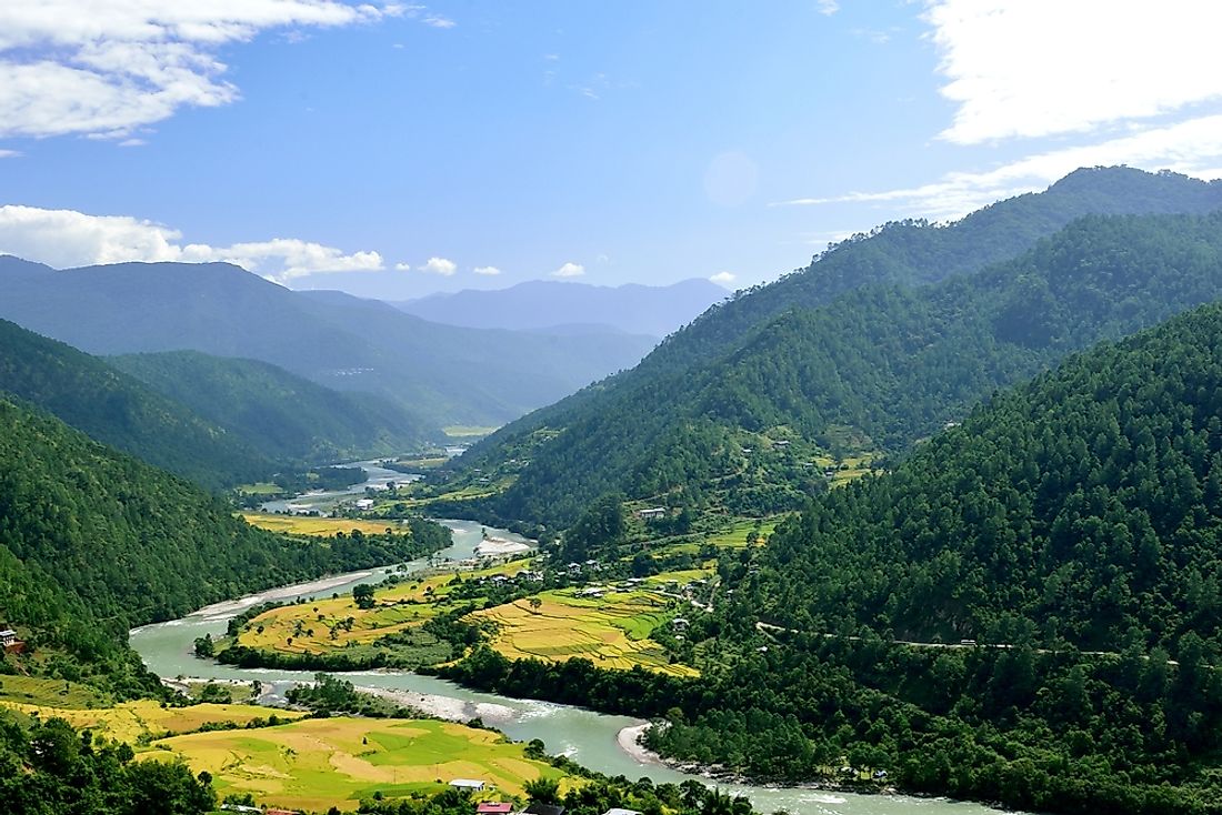 Houses in southern Bhutan. 