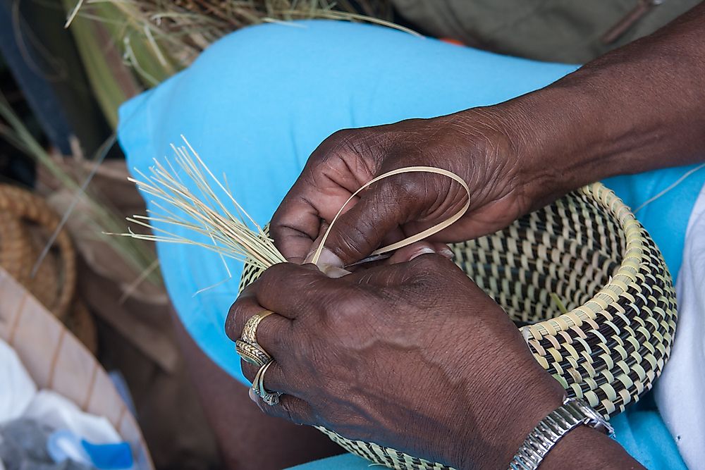 The Gullah are known for their handcrafted sweetgrass baskets. 