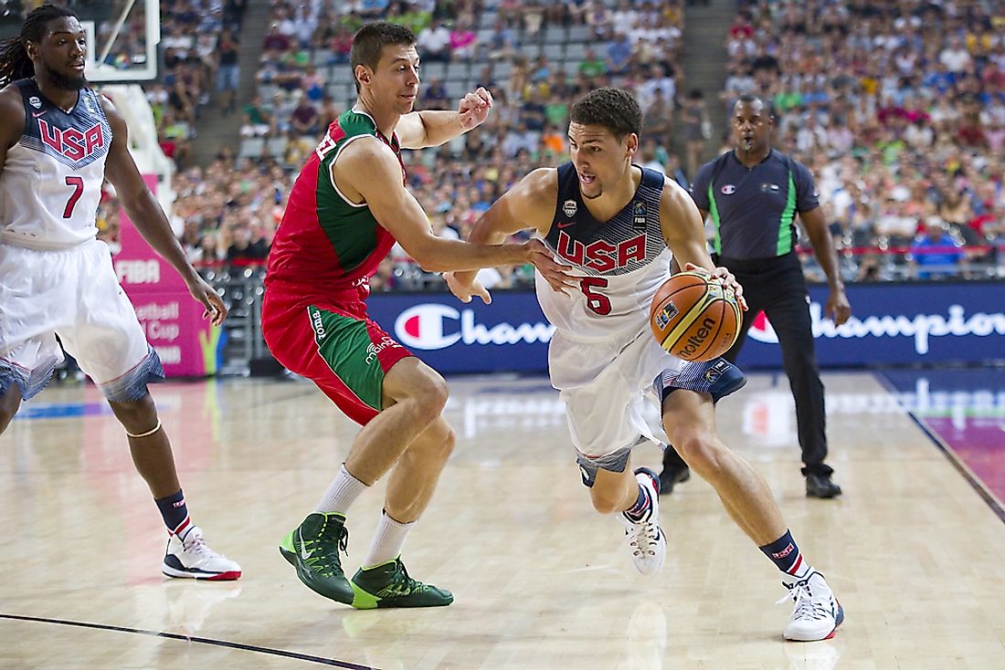 Players in the FIBA World Cup. Editorial credit: Natursports / Shutterstock.com.