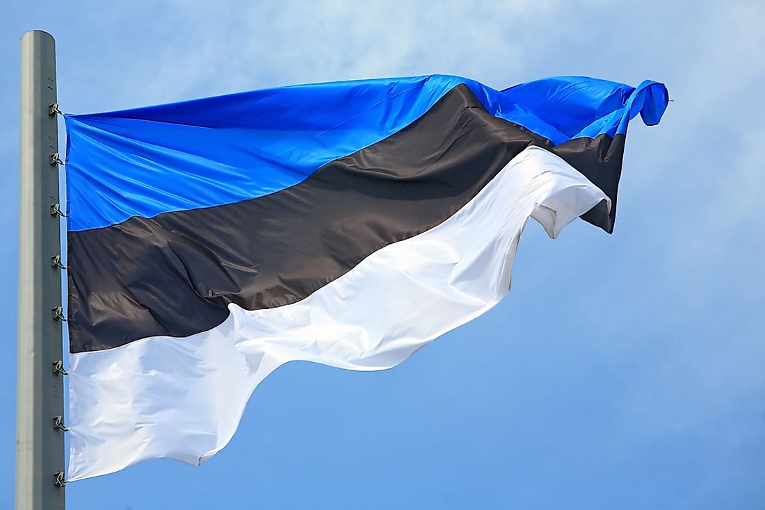 The flag of Estonia. 