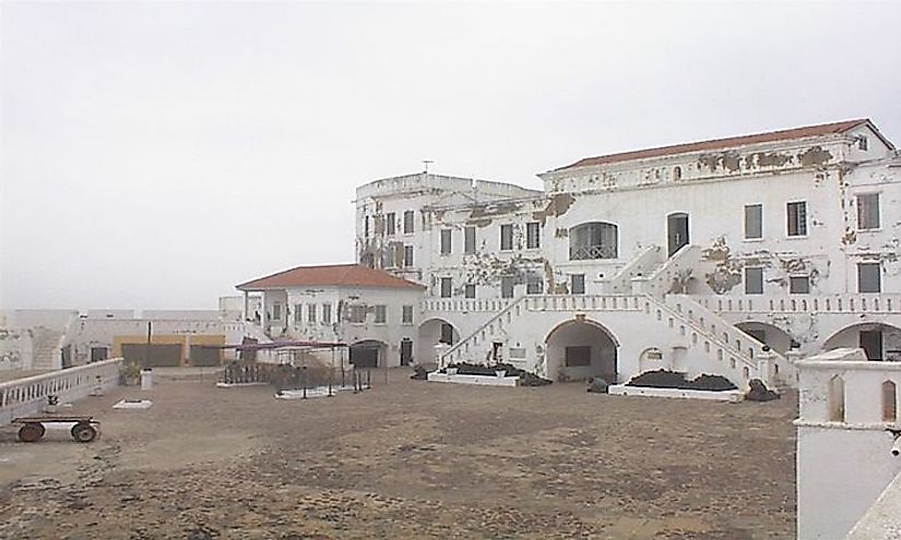Cape Coast Castle is one of about forty "slave castles", built on the Gold Coast of Ghana by European traders