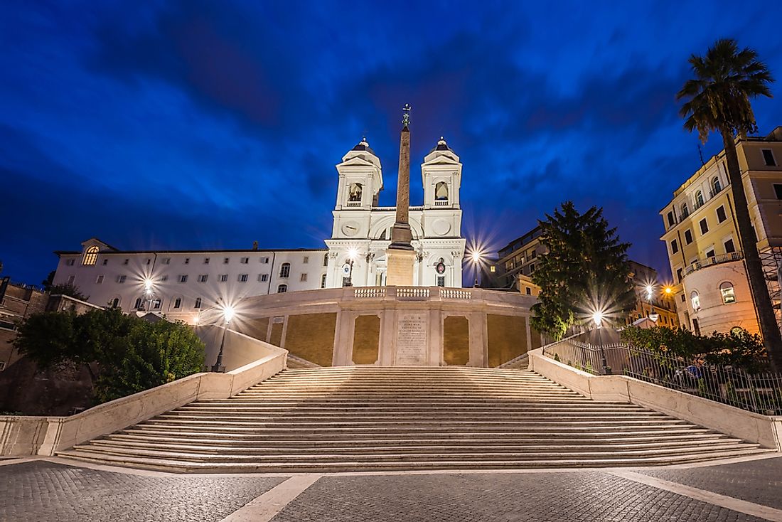 The Trinita dei Monti in Rome, Italy. 
