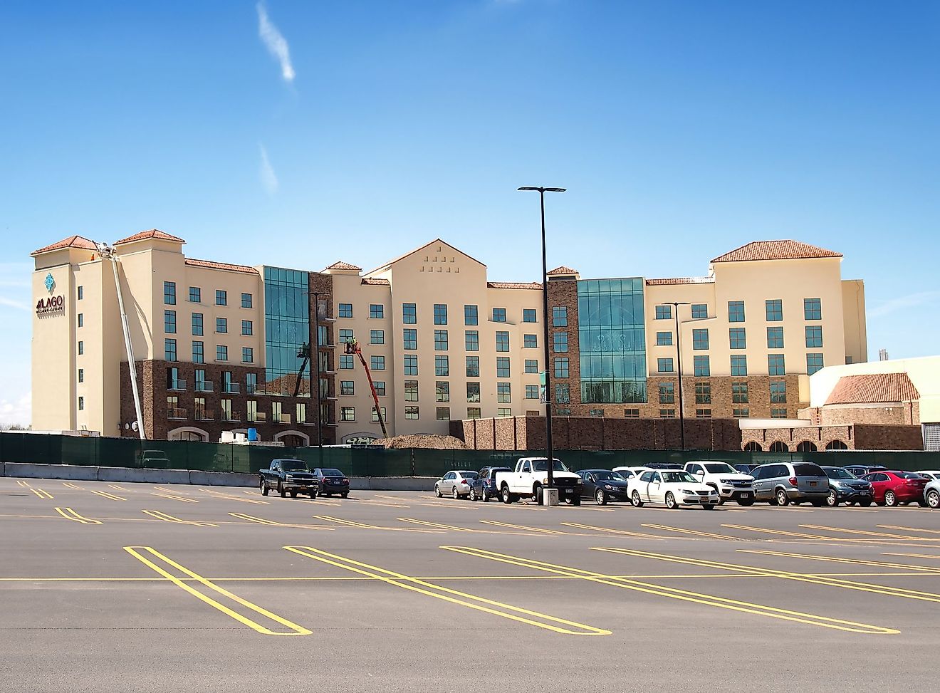 View of the newly opened del lago Resort and Casino off Interstate 90 in Waterloo, New York. Editorial credit: debra millet / Shutterstock.com