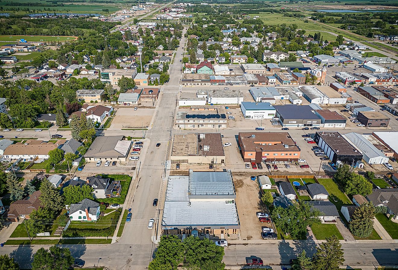 Overlooking downtown Humboldt, Saskatchewan.