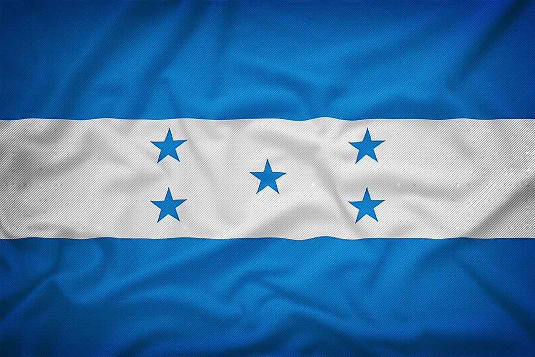 The flag of Honduras. 