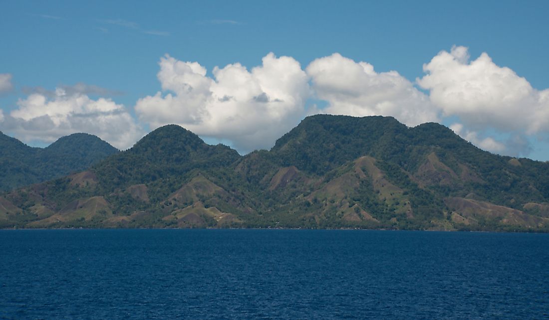 Coastal view of Guadalcanal Island.