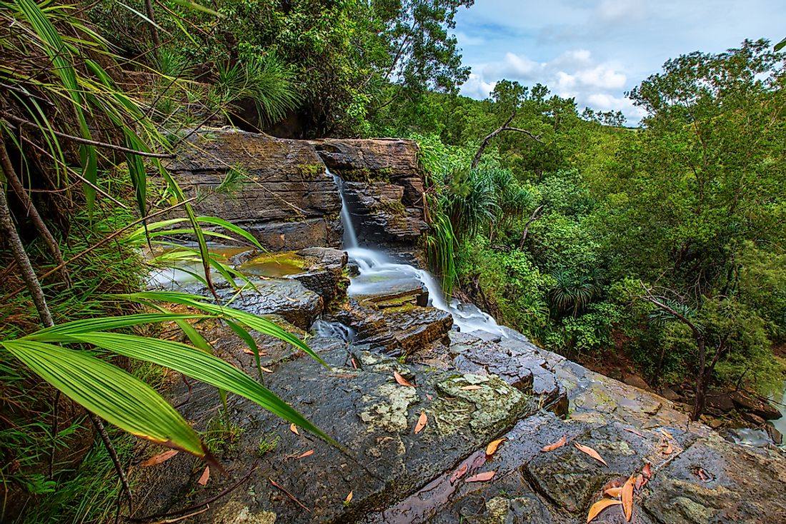 Tarzan Falls, Guam. The Legend of Tarzan is an example of feral child folklore. 