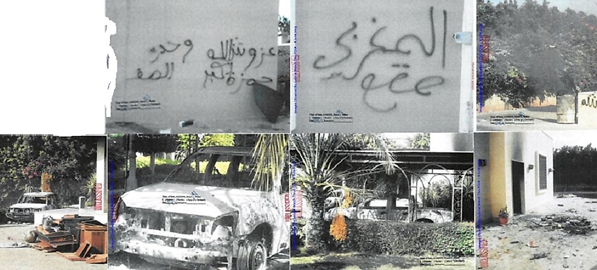 Photos showing the U.S. Government compounds in Banghazi, Libya after the attacks.